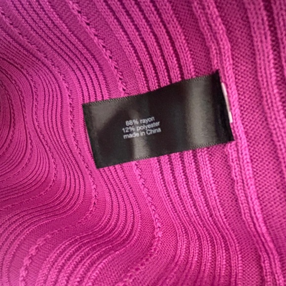 Lane Bryant Orchid Pink Ribbed Knit Belted Fit & Flare Sweater Midi Dress 18/20 - Picture 8 of 9